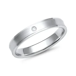 Eheringe Weißgold mit Brillant Breite 3,5 mm WR0774