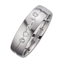 Eheringe Weißgold mit Brillanten Breite 5,5 mm WR0807