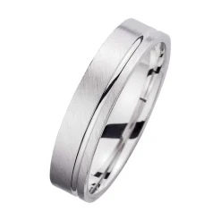 Eheringe Weißgold mit Diamanten Breite 5 mm WR0924