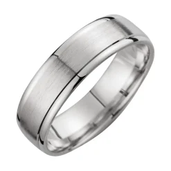 Eheringe Weißgold mit Diamanten Breite 6 mm WR0874