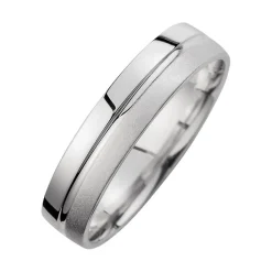 Eheringe Weißgold mit Diamanten Breite 5 mm WR0896