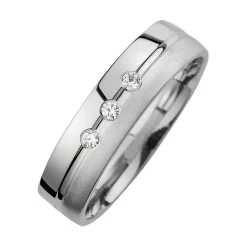Eheringe Weißgold mit Diamanten Breite 5 mm WR0896