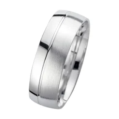 Eheringe Weißgold mit Diamant Breite 7 mm WR0907