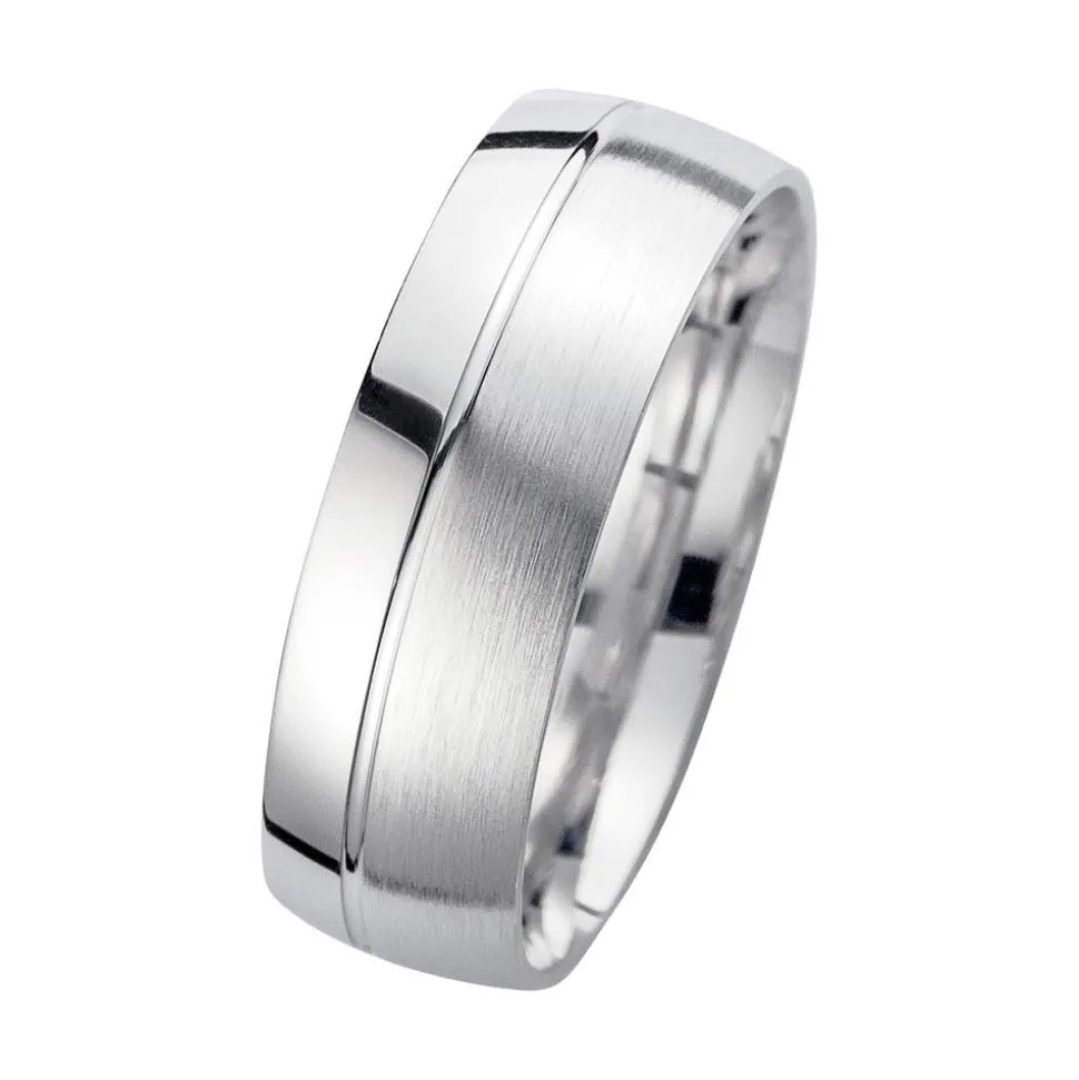 Eheringe Weißgold mit Diamant Breite 7 mm WR0907