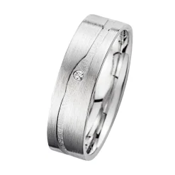 Eheringe Weißgold mit Diamant Breite 5,5 mm WR0908