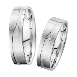 Eheringe Weißgold mit Diamant Breite 5,5 mm WR0908