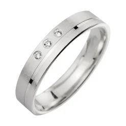 Eheringe Weißgold mit Diamanten Breite 4,0 mm WR0928