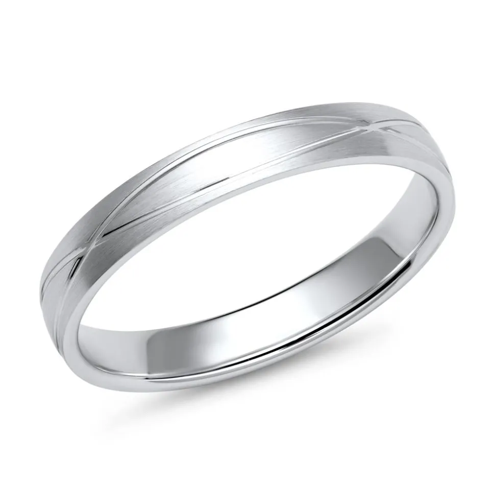 Eheringe Weißgold mit Diamant Breite 3,5 mm WR0771