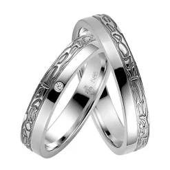 Eheringe Weißgold 4mm 04808