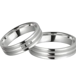 Eheringe Weißgold 5mm 05516