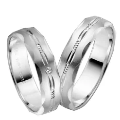 Eheringe Weißgold 5mm 05536