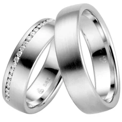 Eheringe Weißgold 6mm 06242