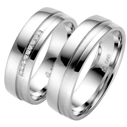 Eheringe Weißgold 6mm 06273