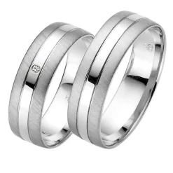 Eheringe Weißgold 6mm 03685-060