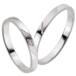 Eheringe Weißgold 2,5mm 03449
