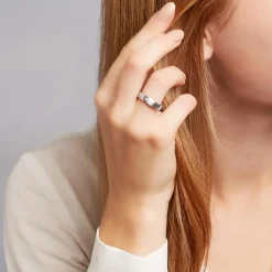 Eheringset aus Sterlingsilber, rosé, gravierbar R8597s