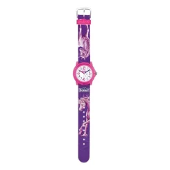 Einhorn Armbanduhr für Mädchen, Kunststoff, lila, pink 280305023