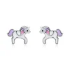 Einhorn Ohrstecker für Mädchen aus 925er Silber KE0150
