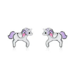 Einhorn Ohrstecker für Mädchen aus 925er Silber KE0150