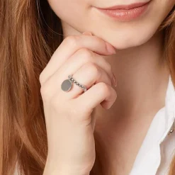 Elastischer Kugelring aus 925er Silber gravierbar SR0486SL