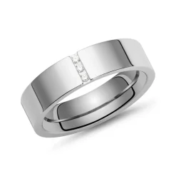 Eleganter Titanring mit 3 Brillanten TR0087SL