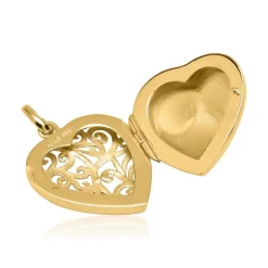 Elegantes Herz viele Verzierungen vergoldet SP0777SL