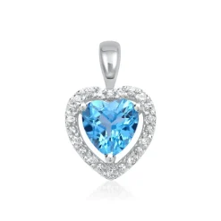 585er Anhänger 1 Topas Diamant 0,053 ct. DP0122SL