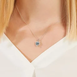 585er Anhänger 1 Topas Diamant 0,053 ct. DP0122SL