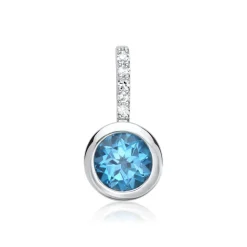585er Anhänger Topas 5 Diamanten 0,0425 ct. DP0103SL