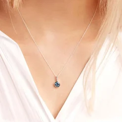 585er Anhänger Topas 5 Diamanten 0,0425 ct. DP0103SL