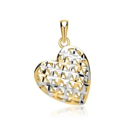 333er Gelb- und Weißgoldanhänger in Herzform GP0187SL