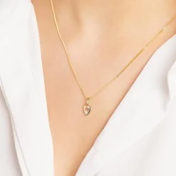 333er Gelb- Weißgold Anhänger mit Zirkonia GP0128