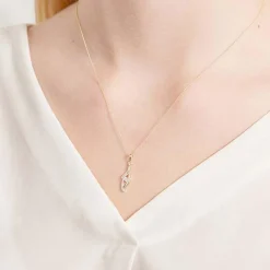 333er Gelb- Weißgold Anhänger mit Zirkonia GP0120