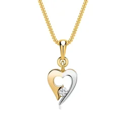 333er Gelb- Weißgold Kette mit Anhänger GP0128SLK
