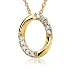 585er Gelbgold-Anhänger 10 Diamanten DP0049SL