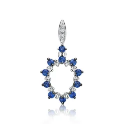 585er Gold Anhänger Diamanten und Saphir DP0160SL