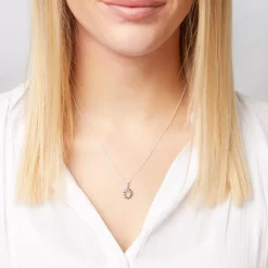 585er Gold Anhänger Diamanten und Saphir DP0160SL