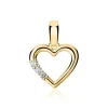 750er Gold Anhänger Herz mit Brillanten BDP0027-18KGSL