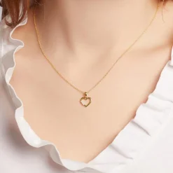 750er Gold Anhänger Herz mit Brillanten BDP0027-18KGSL