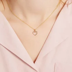 750er Gold Anhänger Herz mit Brillanten BDP0027-18KGSL