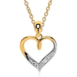 585er Gold Anhänger Herz mit Diamant DP0166SL