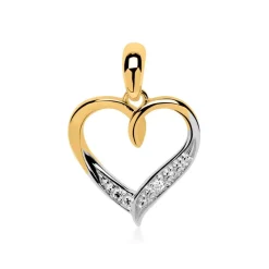 585er Gold Anhänger Herz mit Diamant DP0166SL
