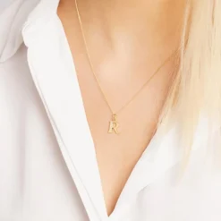 333er Gold Buchstabenanhänger R mit Zirkonia GP0149SL