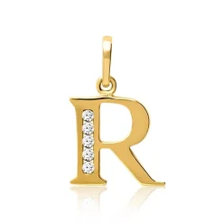 333er Gold Buchstabenanhänger R mit Zirkonia GP0149SL