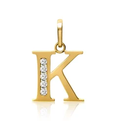 333er Gold Buchstabenanhänger K mit Zirkonia GP0142SL