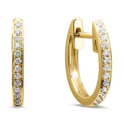 585er Gold Creolen mit Diamanten BDE0010-14KG