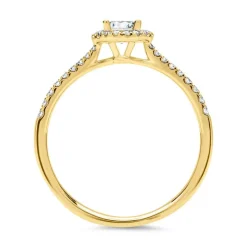 750er Gold Halo Ring mit Brillanten DR0188SL-18KG