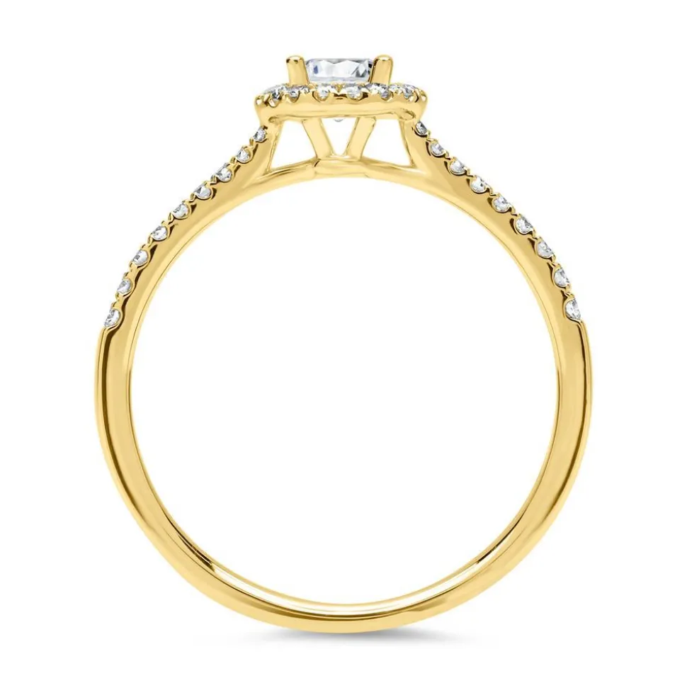 750er Gold Halo Ring mit Brillanten DR0188SL-18KG