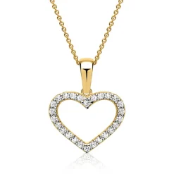 333er Gold Herz Anhänger mit hellen Zirkonia GP0224SL