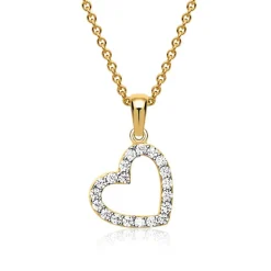 333er Gold Herz Anhänger Zirkoniabesatz GP0226SL